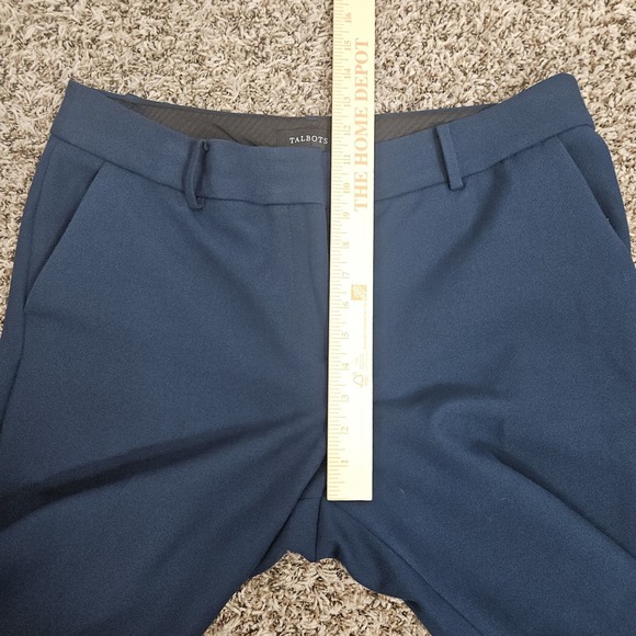 Talbots Hampshire Ankle Pants Navy Size 14 Minimalist Office Core Corpcore Chic - Picture 8 of 13